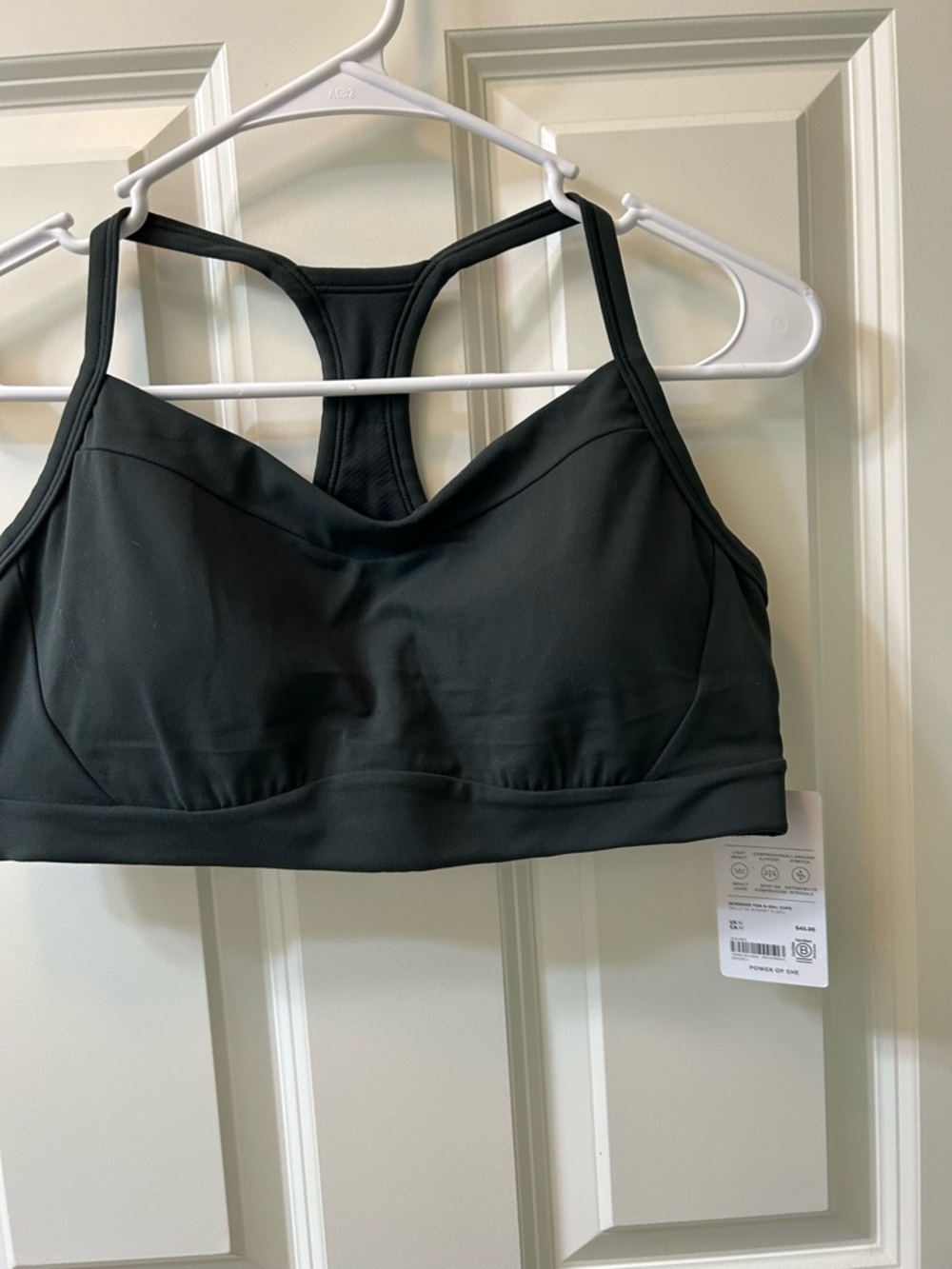 Athleta Black Racerback High-Support Sports Bra